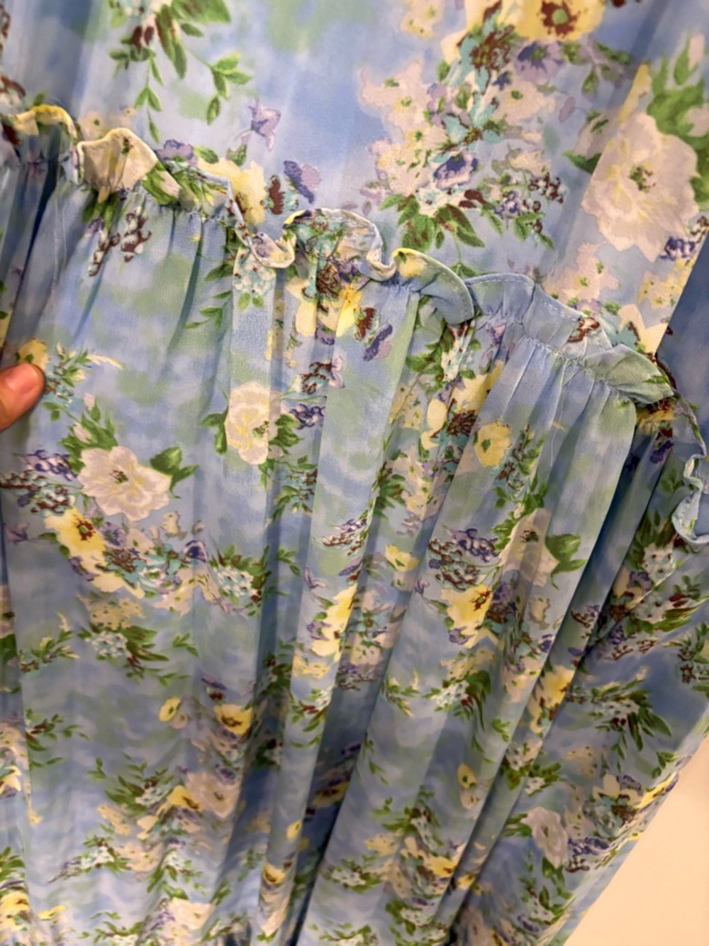 ASTR Light Blue Floral Sleeveless Maxi Dress xl - Picture 11 of 16